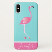 Personalisiert rosa Flamingo Case-Mate iPhone Hülle (Rückseite)