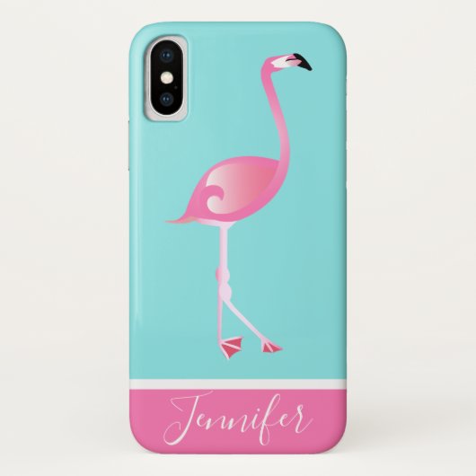 Personalisiert rosa Flamingo Case-Mate iPhone Hülle (Rückseite)
