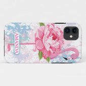 Personalisiert rosa Flamingo-Design Case-Mate iPhone Hülle (Rückseite (Horizontal))
