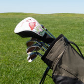 Personalisiert rosa Flamingo Tropical Golf Headcover (In SItu)