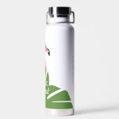 Personalisiert rosa Flamingo Tropisches Brautparty Trinkflasche (Rückseite)