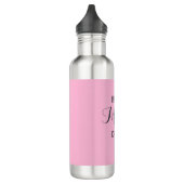 Personalisiert rosa Flasche Individuelle Name oder Edelstahlflasche (Links)