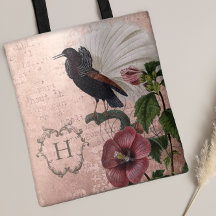 Personalisiert rosa Floral Monogramm