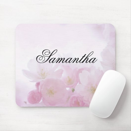 Personalisiert rosa Floral Mousepad (Mit Mouse)