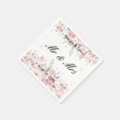 Personalisiert rosa Floral Spray Serviette (Ecke)