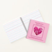 Personalisiert rosa florales Heart Journal Notizblock (Innenseite)