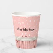 Personalisiert Rosa Florals Pappbecher (Vorderseite)