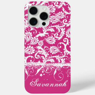 Personalisiert rosa Funky Damask iPhone Cover