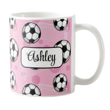 Personalisiert-Rosa-Fußball-Tasse