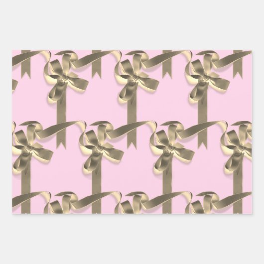 Personalisiert rosa Geburtstag Geschenkpapier Set (Vorderseite 2)