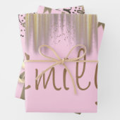Personalisiert rosa Geburtstag Geschenkpapier Set (Beispiel)