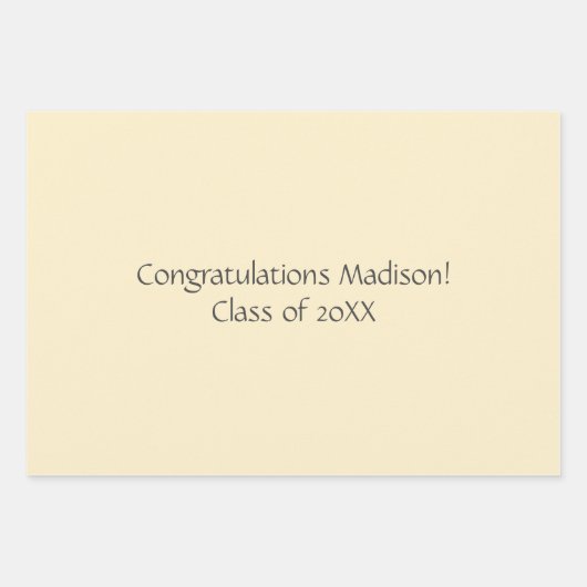Personalisiert-rosa-gelber Abschluss High School Geschenkpapier Set (Vorderseite 3)