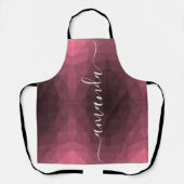 Personalisiert rosa geometrisches Muster Schürze (Vorderseite)