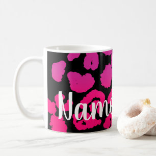 Personalisiert-rosa-Gepunktet-Design-Kaffee-Tasse, Kaffeetasse