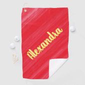 Personalisiert rosa Glamour Golfhandtuch (Insitu)