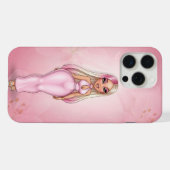 Personalisiert-Rosa-Glamour-Telefonzelle iPhone Hülle (Rückseite (Horizontal))