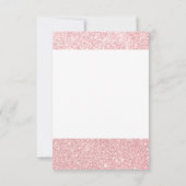 Personalisiert rosa Glitzer Glückwunschkarte Karte (Rückseite)