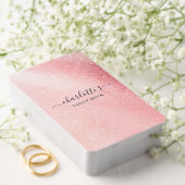 Personalisiert rosa Glitzer (Imitate)Tarot-Karten Spielkarten (Insitu (Hochzeit))