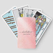 Personalisiert rosa Glitzer (Imitate)Tarot-Karten Spielkarten (Rückseite)
