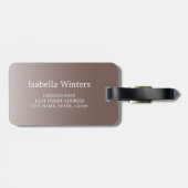 Personalisiert rosa Glitzer Ombre Name Monogram Gepäckanhänger (Rückseite horizontal)