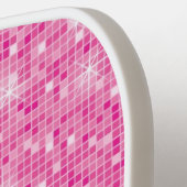 Personalisiert rosa Glitzer Pickleball Paddel Schläger (Linke Seite)