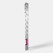 Personalisiert rosa Glitzer Star auf Metallic Case-Mate iPhone Hülle (Rückseite / Links)