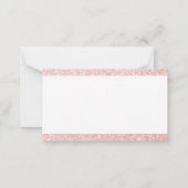 Personalisiert rosa Glitzer Style Danke Karte (Rückseite)