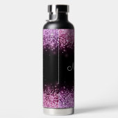 Personalisiert rosa Glitzer Trinkflasche (Rechts)