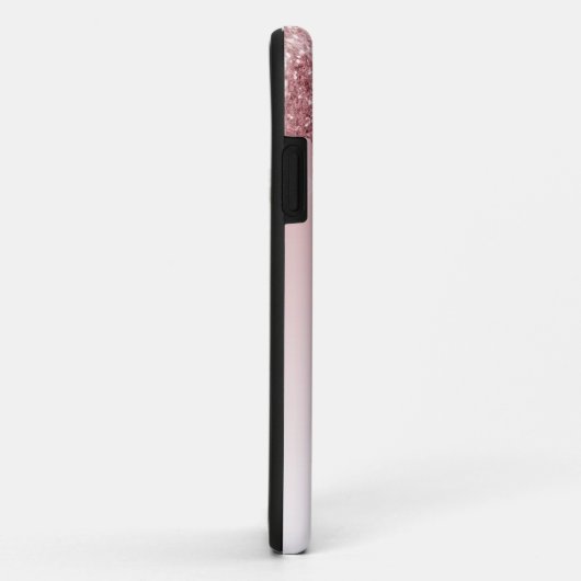 Personalisiert rosa Glitzer Tropfen mit Monogramm Case-Mate iPhone Hülle (Hinten/Rechts)