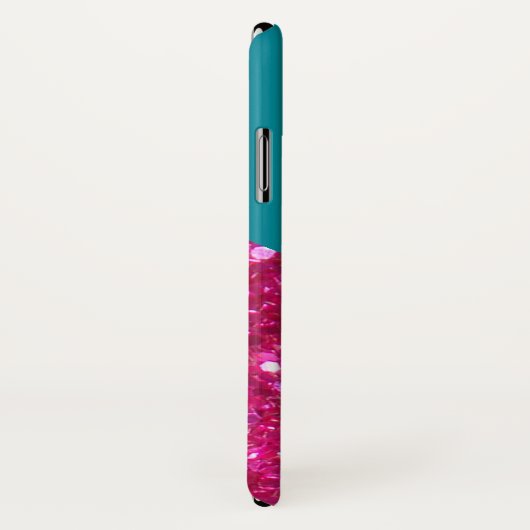 Personalisiert rosa Glitzer und Aqua Funkelnd Einh Case-Mate iPhone Hülle (Hinten/Rechts)