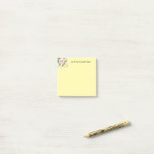 Personalisiert rosa grüne Blüte vom Schreibtisch d Post-it Klebezettel (Auf Schreibtisch)