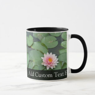 Personalisiert rosa-grüne Lilienplatte Tasse