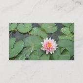Personalisiert rosa-grüne Lilienplatte Visitenkarte (Rückseite)