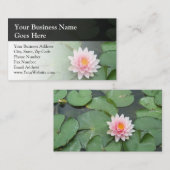 Personalisiert rosa-grüne Lilienplatte Visitenkarte (Vorne/Hinten)