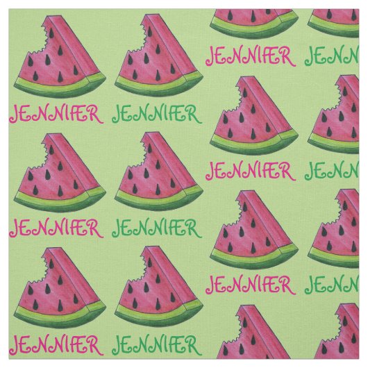 Personalisiert Rosa Grüne Wassermelone Slice Fruch Stoff (Muster)