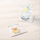 Personalisiert rosa Gummi Duck Paper Napkin Untersetzer (Vor Ort)
