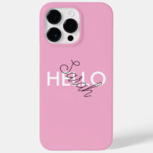 Personalisiert rosa "Hello"-Handy-Fall mit benutze
