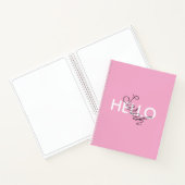 Personalisiert-rosa "Hello"-Notebook mit benutzerd Notizblock (Innenseite)