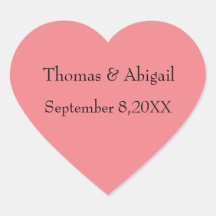 Personalisiert rosa Herzklammern Paare Datum des N