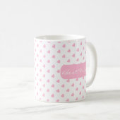 Personalisiert rosa Herzklappen Kaffeetasse (VorderseiteRechts)