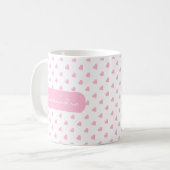 Personalisiert rosa Herzklappen Kaffeetasse (Vorderseite Links)
