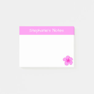 Personalisiert-Rosa-Hibiskus-Blume Niedlich Hawaii Post-it Klebezettel