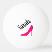 Personalisiert-rosa-High-Heel-Stiletto Tischtennisball (Vorderseite)