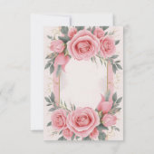 [Personalisiert] Rosa Hochzeitsempfehlung Einladung (Rückseite)