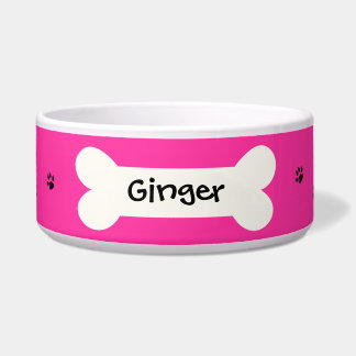 Personalisiert-Rosa-Hundeschale Napf