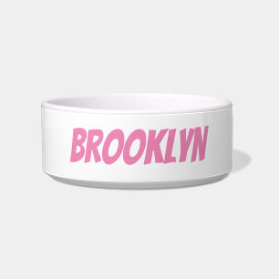 Personalisiert rosa individuelle Name moderne Typo Napf