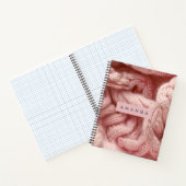Personalisiert Rosa Kabelstrickmuster Notizblock (Innenseite)