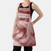 Personalisiert Rosa Kabelstrickmuster Schürze (InSitu)