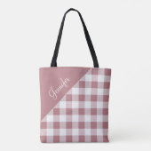 Personalisiert rosa Karo Tasche (Rückseite)