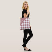 Personalisiert rosa Karo Tasche (Am Model)